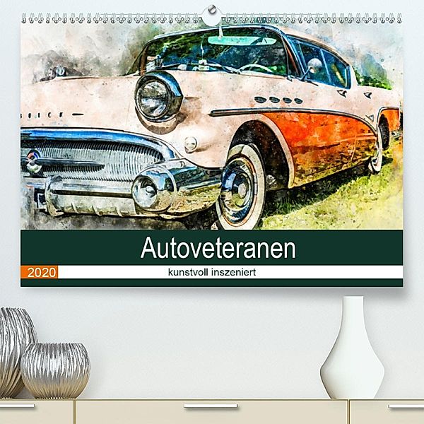 Autoveteranen - kunstvoll inszeniert (Premium-Kalender 2020 DIN A2 quer), Sonja Teßen
