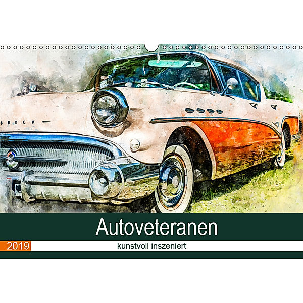 Autoveteranen - kunstvoll inszeniert (Wandkalender 2019 DIN A3 quer), Sonja Teßen