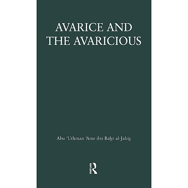 Avarice & The Avaricious, Al-Jahiz