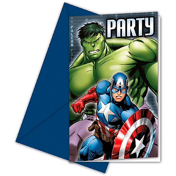 Avengers Power Einladungs&Umschläge 6S
