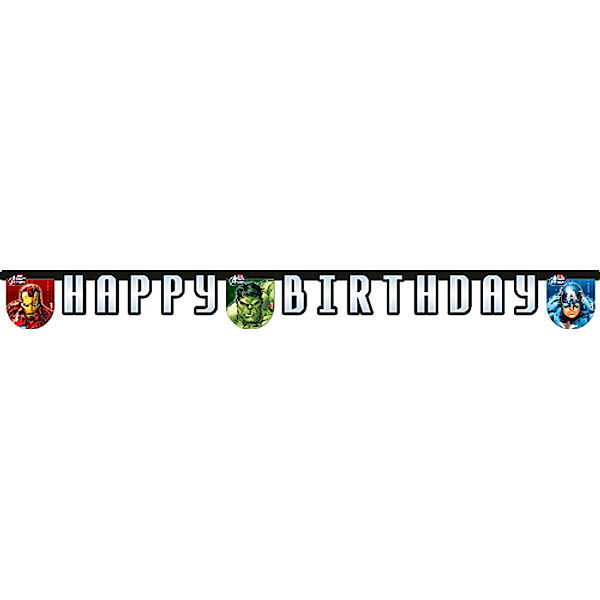 Avengers Power Happy Birthday Banner