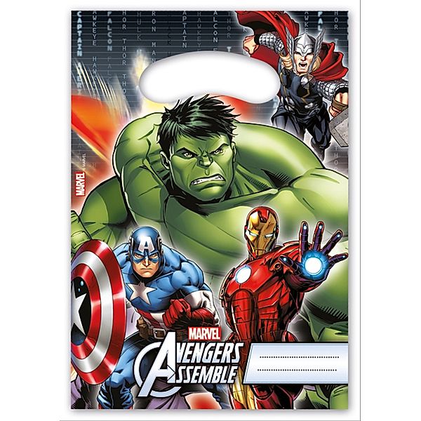 Avengers Power Partytüten 6 Stück
