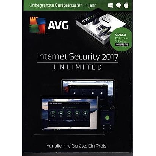 AVG Internet Security 2017 Unlimited, Sommer Edition, 1 DVD-ROM