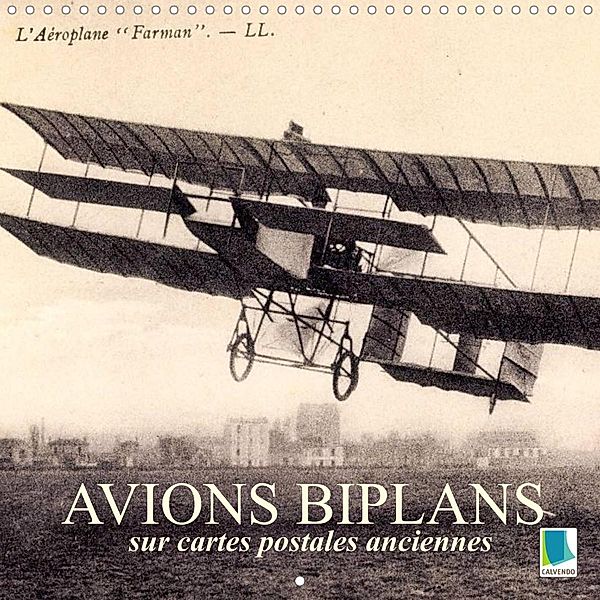 Avions biplans sur cartes postales anciennes (Calendrier mural 2022 300 × 300 mm Square), Calvendo