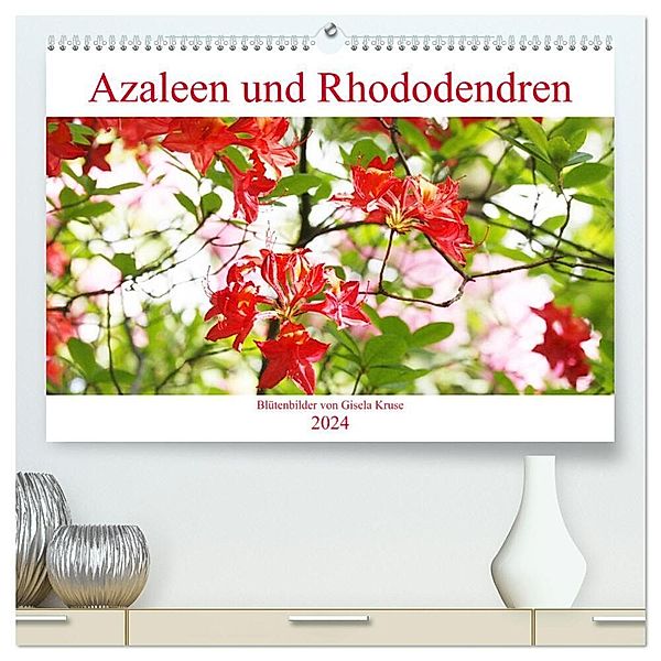 Azaleen und Rhododendren Blütenbilder (hochwertiger Premium Wandkalender 2024 DIN A2 quer), Kunstdruck in Hochglanz, Gisela Kruse