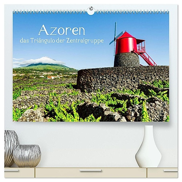 Azoren - das Triangulo der Zentralgruppe (hochwertiger Premium Wandkalender 2024 DIN A2 quer), Kunstdruck in Hochglanz, Martin Zwick