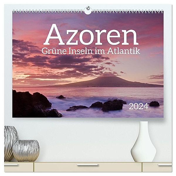 Azoren - Grüne Inseln im Atlantik 2024 (hochwertiger Premium Wandkalender 2024 DIN A2 quer), Kunstdruck in Hochglanz, Jörg Dauerer