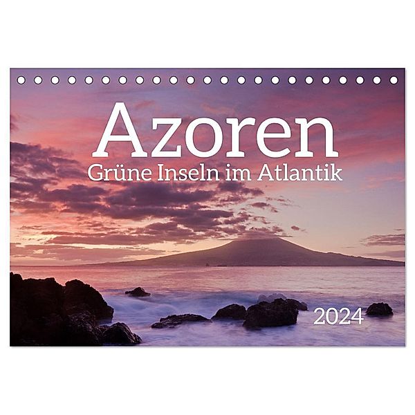 Azoren - Grüne Inseln im Atlantik 2024 (Tischkalender 2024 DIN A5 quer), CALVENDO Monatskalender, Jörg Dauerer