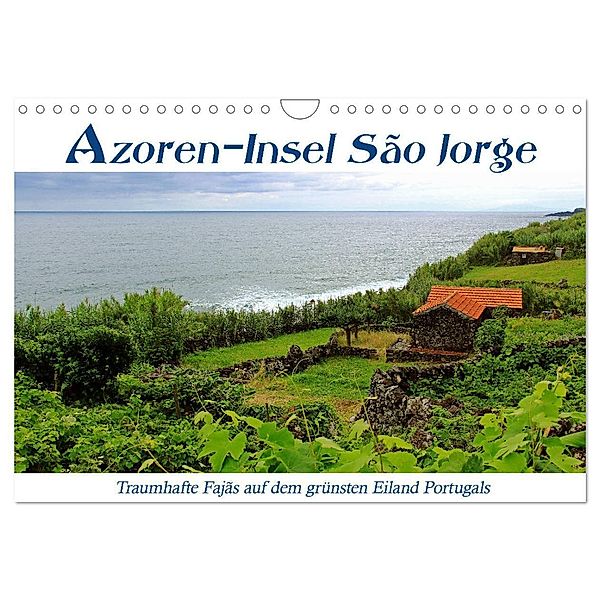 Azoren-Insel Sao Jorge - traumhafte Fajas auf dem grünsten Eiland Portugals (Wandkalender 2024 DIN A4 quer), CALVENDO Monatskalender, Jana Thiem-Eberitsch