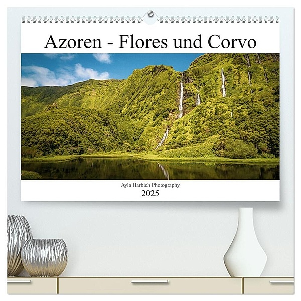 Azoren Landschaften - Flores und Corvo (hochwertiger Premium Wandkalender 2025 DIN A2 quer), Kunstdruck in Hochglanz, Calvendo, Ayla Harbich