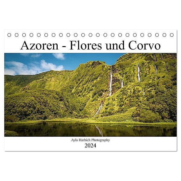 Azoren Landschaften - Flores und Corvo (Tischkalender 2024 DIN A5 quer), CALVENDO Monatskalender, Ayla Harbich