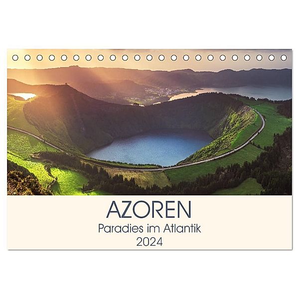 Azoren - Paradies im Atlantik (Tischkalender 2024 DIN A5 quer), CALVENDO Monatskalender, Jean Claude Castor I 030mm-photography