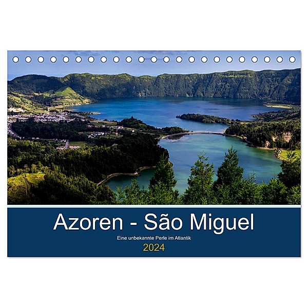 Azoren - São Miguel (Tischkalender 2024 DIN A5 quer), CALVENDO Monatskalender, HM-Fotodesign