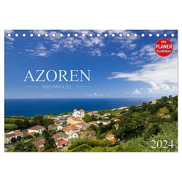 Azoren - São Miguel (Tischkalender 2024 DIN A5 quer), CALVENDO Monatskalender, Susanne Schlüter