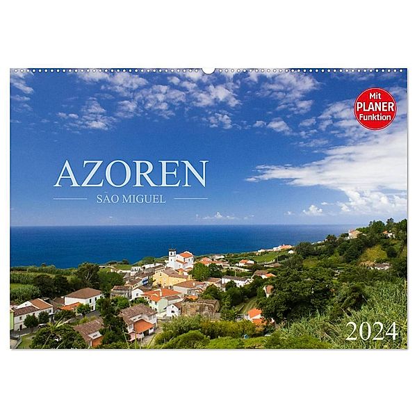 Azoren - São Miguel (Wandkalender 2024 DIN A2 quer), CALVENDO Monatskalender, Susanne Schlüter