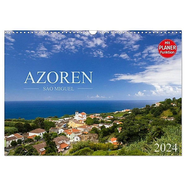 Azoren - São Miguel (Wandkalender 2024 DIN A3 quer), CALVENDO Monatskalender, Susanne Schlüter