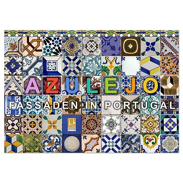 Azulejo-Fassaden in Portugal (Tischkalender 2024 DIN A5 quer), CALVENDO Monatskalender, Thomas Gnauck