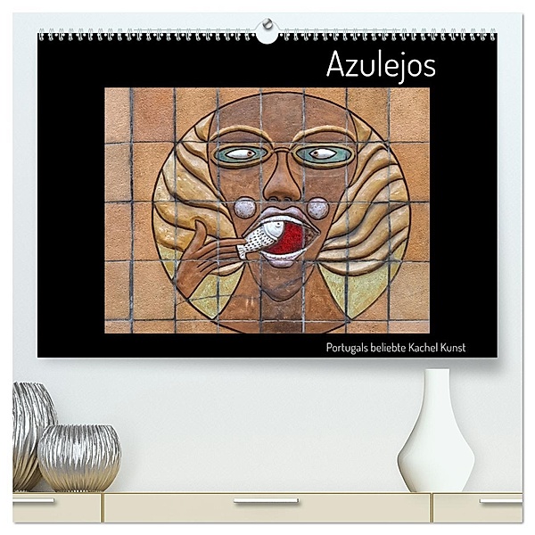 Azulejos - Portugals beliebte Kachel Kunst (hochwertiger Premium Wandkalender 2025 DIN A2 quer), Kunstdruck in Hochglanz, Calvendo, Marion Meyer © Stimmungsbilder1