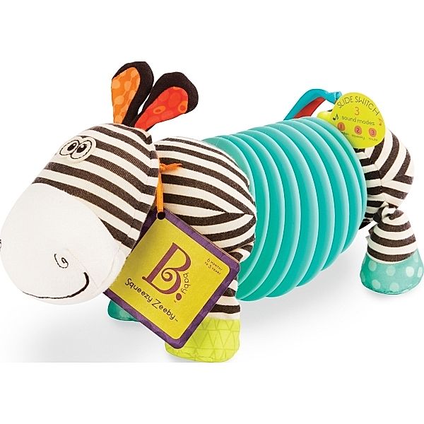 HCM B. toys Soft Accordion Zebra Squeezy Zeeby