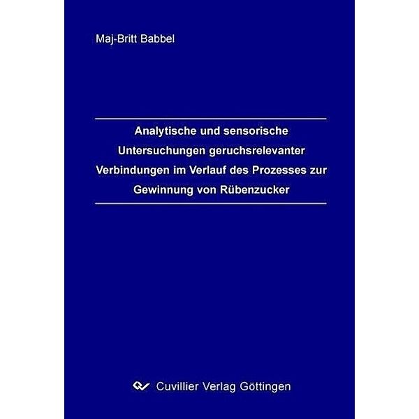 Babbel, M: Analytische und sensorische Untersuchungen, Maj-Britt Babbel