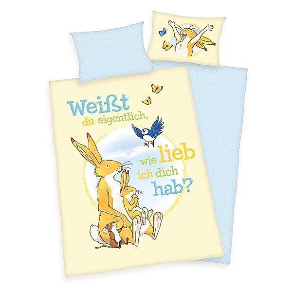 HERDING Baby-Bettwäsche WEIssT DU EIGENTLICH… (40x60/100x135) in beige