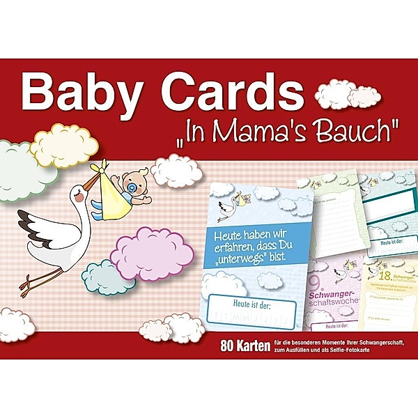 Baby Cards In Mama's Bauch, Erinnerungskarten