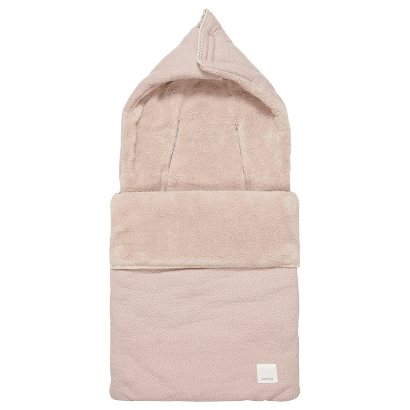 Baby Fußsack RIGA TEDDY (45×90) in grey pink