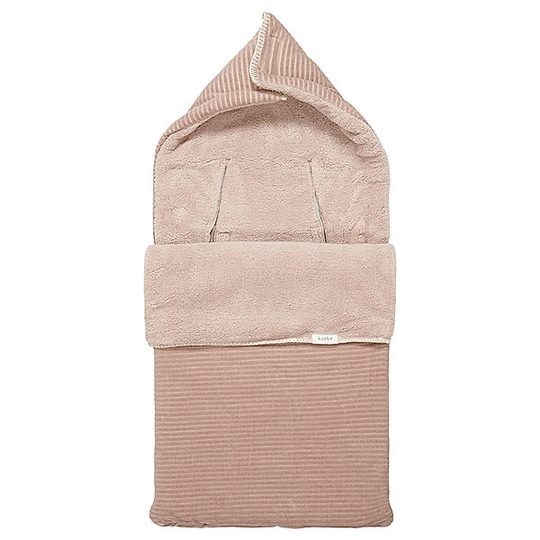 Koeka Baby Fußsack VIK TEDDY (42x90) in grey pink