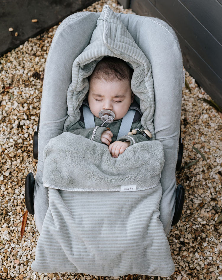 Baby Fußsack VIK TEDDY 42x90 in shadowgreen kaufen