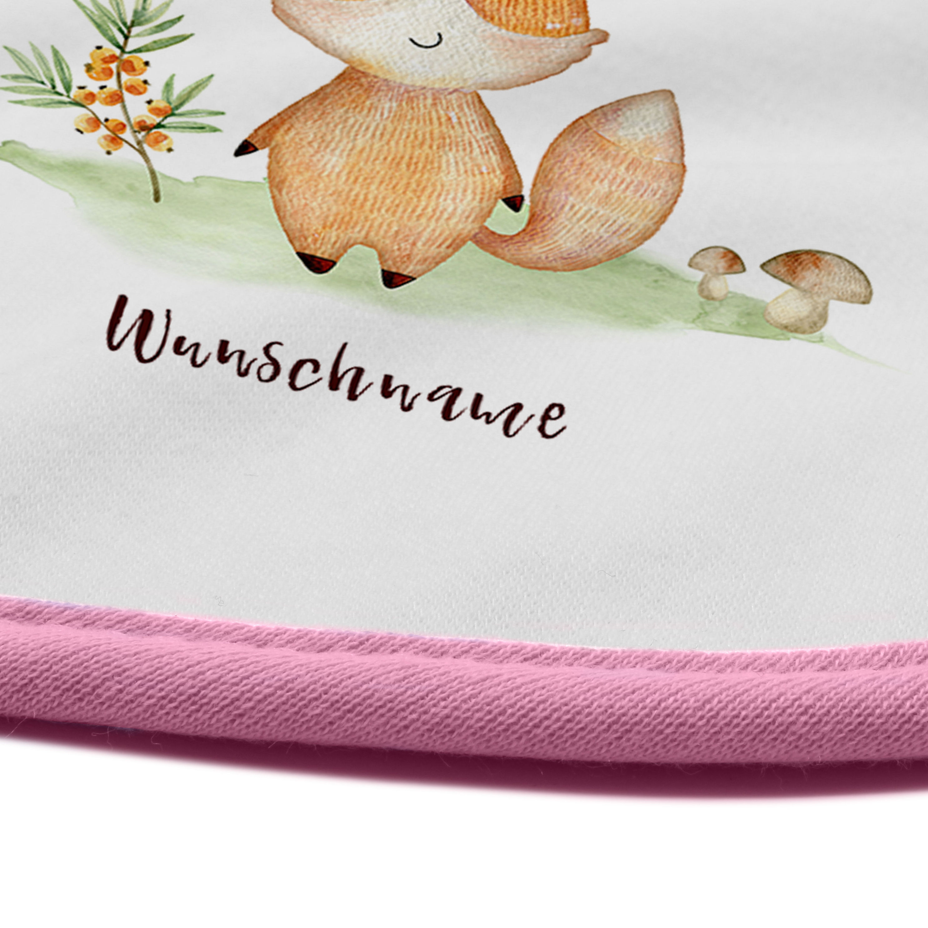 Baby-Lätzchen mit Namen, rosa Motiv: Fuchs | Weltbild.de