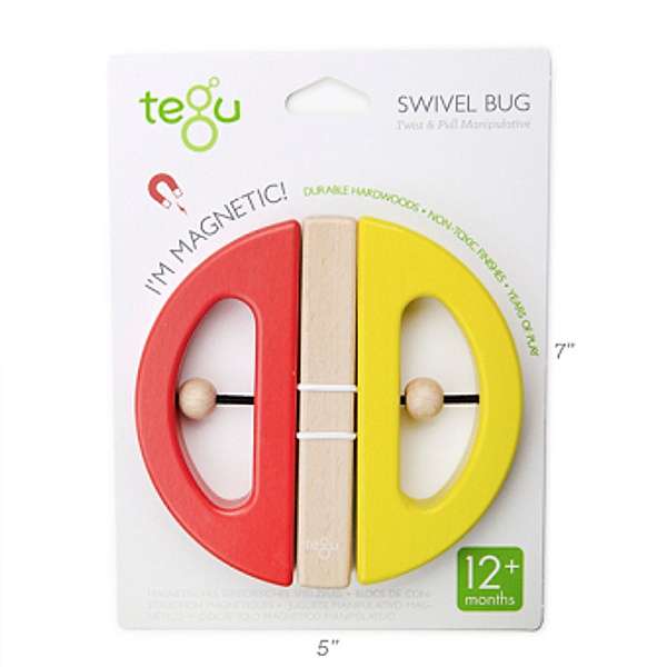 tegu Baby-Magnetspielzeug SWIVEL BUG F in rot/gelb
