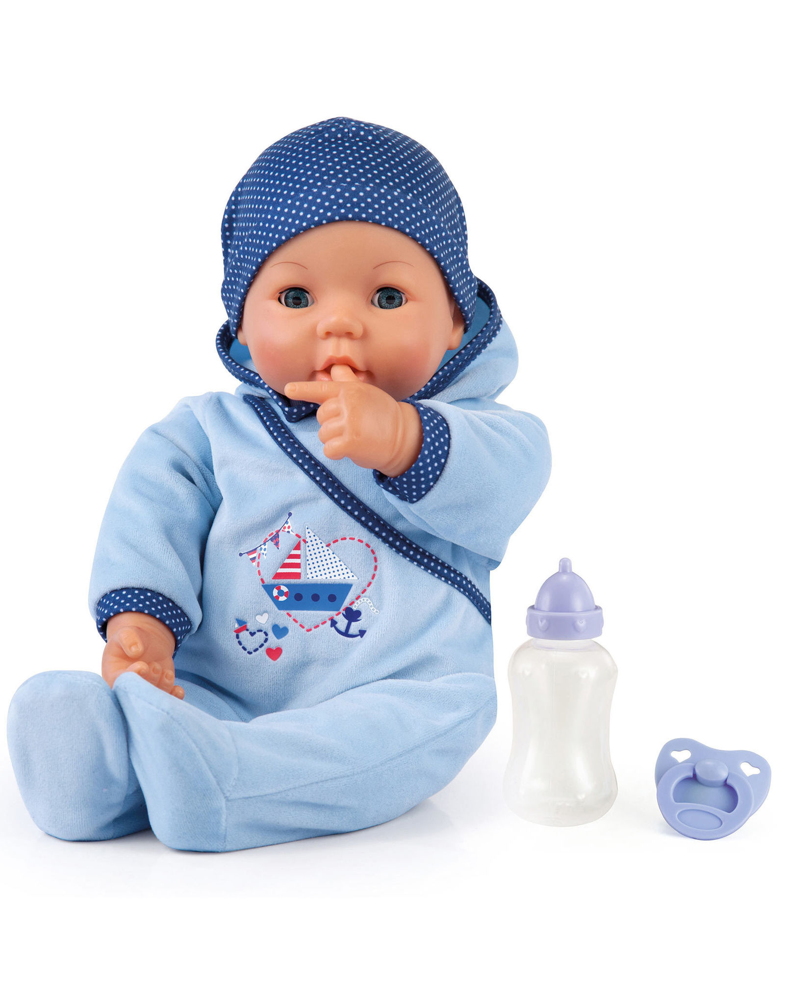 Baby-Puppe HELLO BABY BOY 46cm mit Zubehör in blau kaufen
