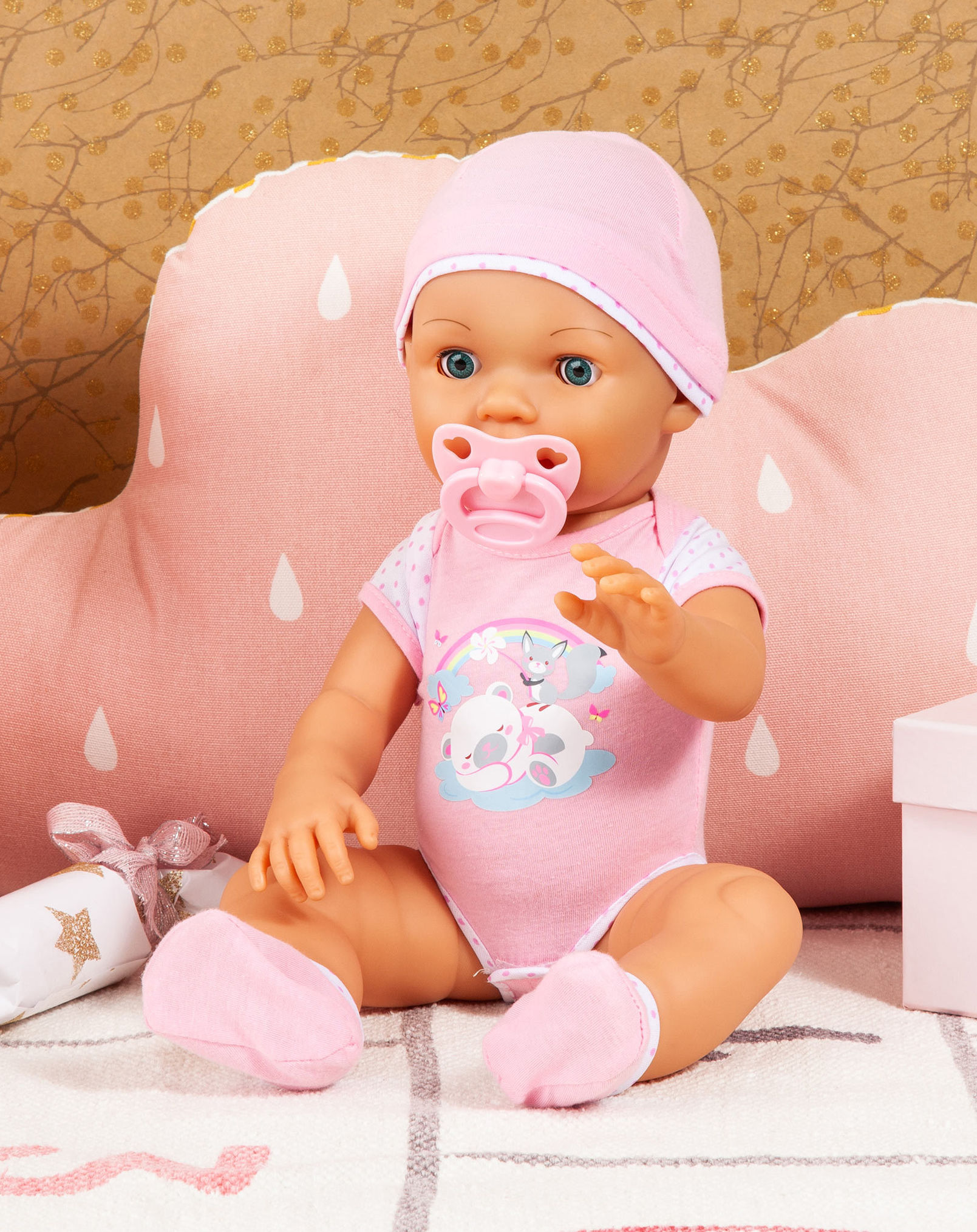 Baby-Puppe PICCOLINA LOVE 42cm mit Zubehör in rosa kaufen