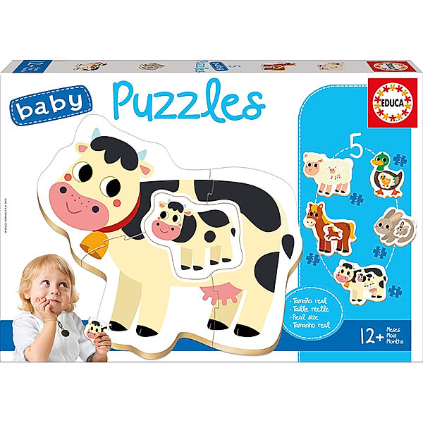 Educa Puzzle, Carletto Deutschland Baby Puzzles the Farm (Kinderpuzzle)