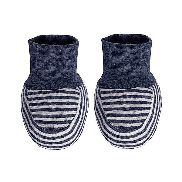 OrganicEra Baby-Schuhe FOOTIE gestreift in indigo melange