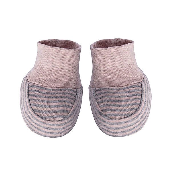 OrganicEra Baby-Schuhe FOOTIE gestreift in rose melange