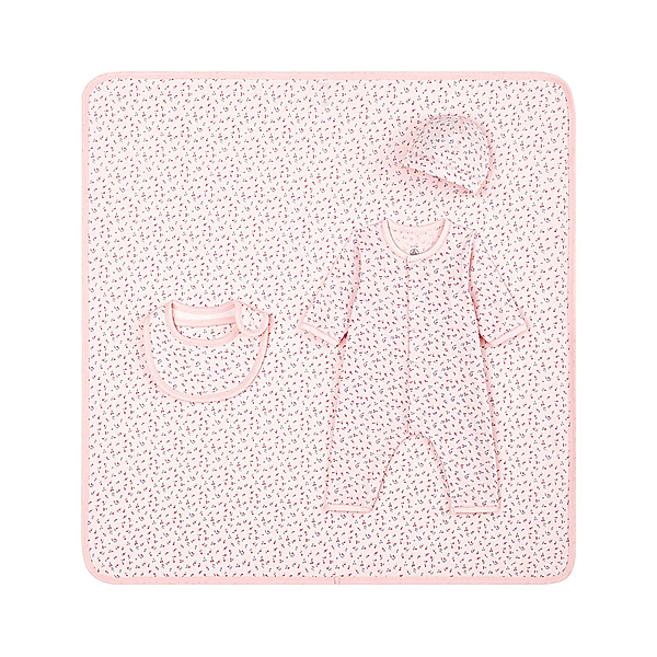 Petit Bateau Baby-Set FLORAL 4-teilig in rosa
