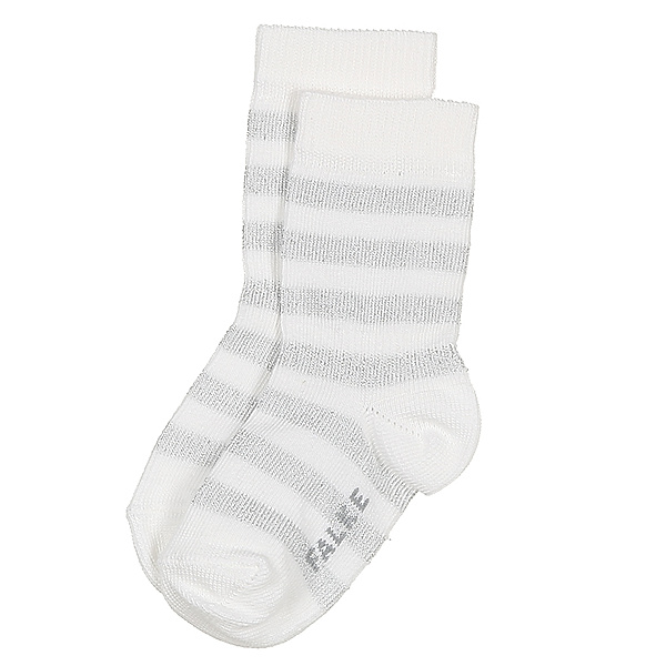 Falke Baby-Socken SPARKLING STRIPE in weiß/hellgrau melange