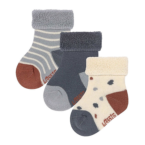 LÄSSIG Baby-Socken TINY FARMER 3er-Pack in blau