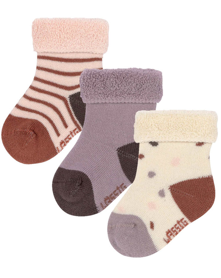 Baby-Socken TINY FARMER 3er-Pack in lila kaufen | tausendkind.de
