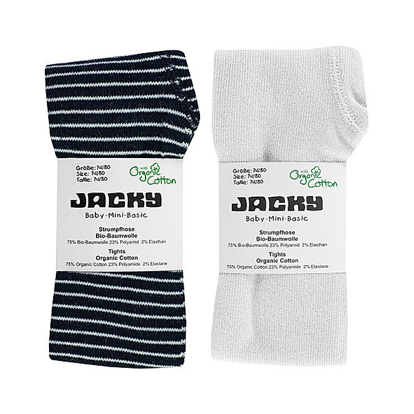 Jacky Baby-Strumpfhose BASIC JACKY 2er-Pack in marine/weiss