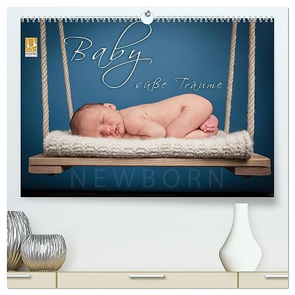 Baby - süße Träume (hochwertiger Premium Wandkalender 2024 DIN A2 quer), Kunstdruck in Hochglanz, Monika Schöb