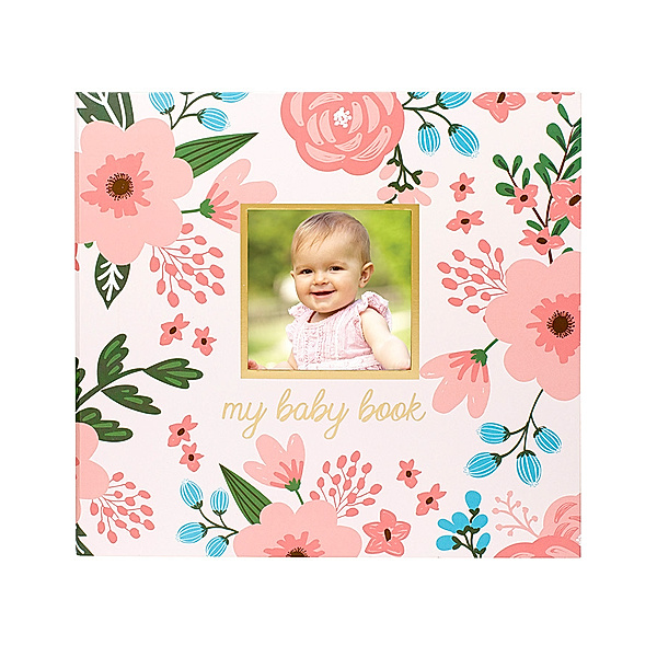 Pearhead Baby Tagebuch FLORAL (deutsch) in rosa/bunt