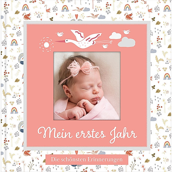 Babyalbum mit Fensterausschnitt für das 1. Lebensjahr zum Eintragen der schönsten Momente und Erinnerungen mit Platz für Fotos | für Mädchen, Lisa Wirth