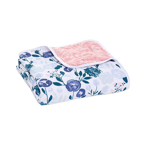 aden + anais Babydecke ESSENTIALS - FLOWERS BLOOM (112x112) aus Musselin in bunt