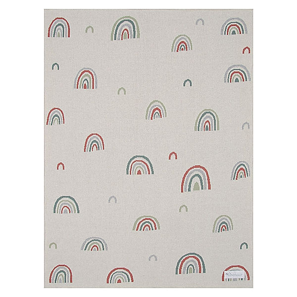 Kindsgut Babydecke REGENBOGEN (80x100) in creme/beige