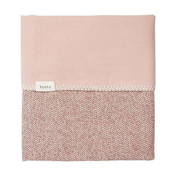 Koeka Babydecke VIGO FLANELL (75x100) meliert in old pink