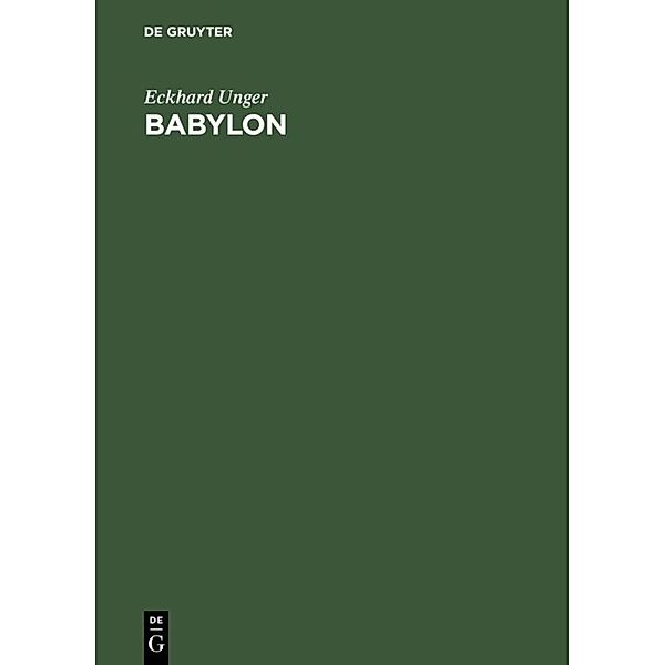 Babylon, Eckhard Unger