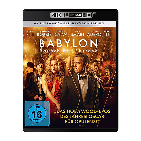 Babylon - Rausch der Ekstase (4K Ultra HD), Margot Robbie Tobey Maguire Brad Pitt