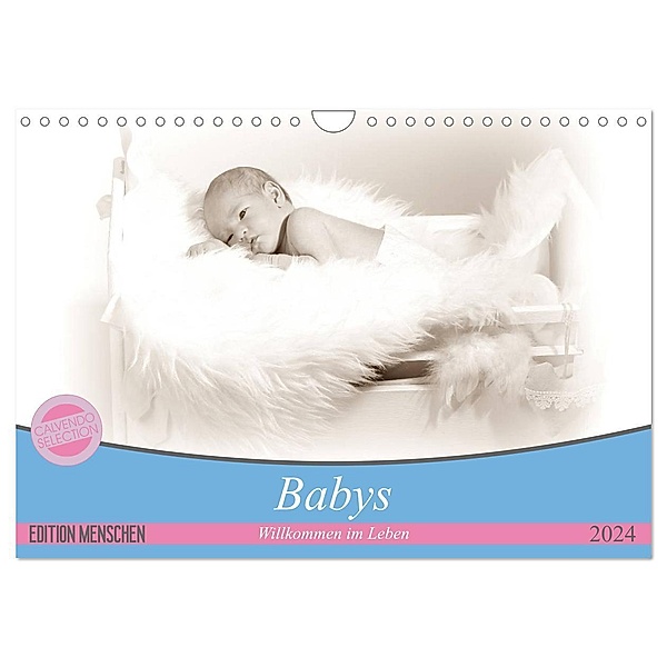 Babys - Willkommen im Leben (Wandkalender 2024 DIN A4 quer), CALVENDO Monatskalender, Schnellewelten